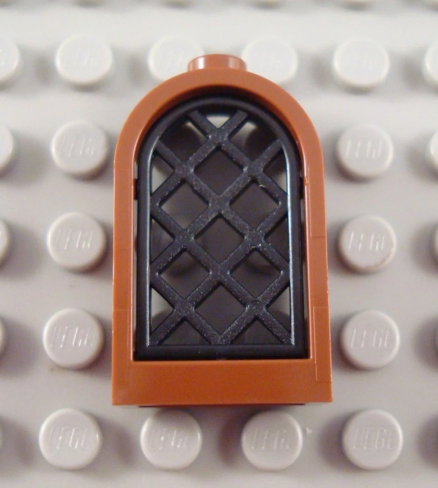LEGO Reddish Brown 1x2x2 2/3 Round Curved Top Window from 10193 4193 4867 - Image 1 of 1