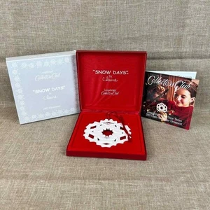 Longaberger Collectors Club 2002 Fiocco di Neve Ornamento "Giornate di Neve" di Clair - Foto 1 di 5
