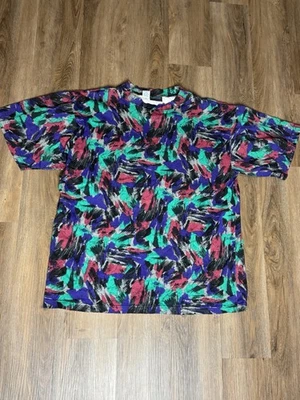 Camisa estampada vintage de los 90 de Maui Trading Co para hombre talla grande hecha en EE. UU. Foto 1 de 4