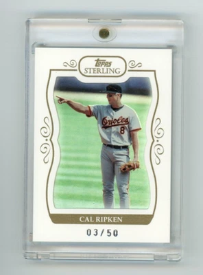 2006 Topps Sterling White Suede 03/50 Cal Ripken Jr #78 HOF CR3 #230 - Image 1 of 3