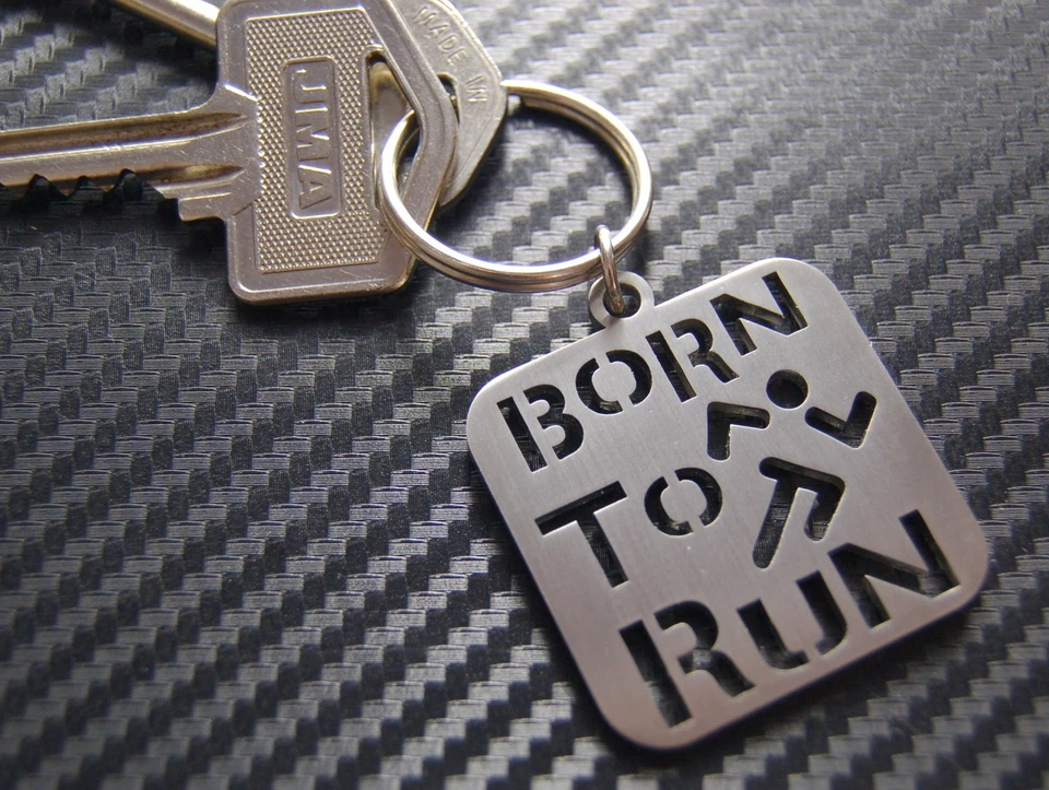 RUNNER Born To Run Athlete Sprinter Distance Track Sport Keyring Keychain Gift - Image 1 of 1