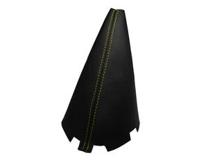 DAEWOO KALOS (2002-2008) Soufflet Levier De Frein 100% Cuir - Couture Jaune - Imagen 1 de 1