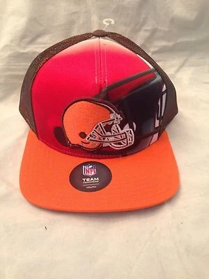 Cleveland Browns NEW Youth Stealth Snap Back Hat NFL Football Boy Girl Mesh Back - Image 1 of 3