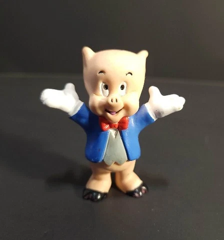 Porky Pig PVC Figure 1990 Looney Tunes 2.25" Applause Cake Topper Warner Bros Cover