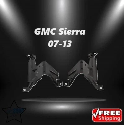 Juego de soporte de soporte de metal para parachoques delantero apto para 07-10 GMC Sierra LH RH Foto 1 de 4