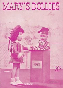 MARY'S DOLLIES 1946, VOLUME 10-DOLL PATTERNS BROCHURE - Picture 1 of 3