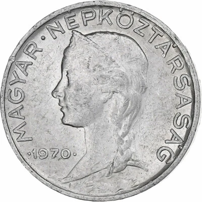[#224451] Coin, Hungary, 5 Filler, 1970, Budapest, AU, Aluminum, KM:549 - Image 1 of 2