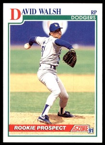 1991 SCORE DAVE WALSH LOS ANGELES DODGERS #351