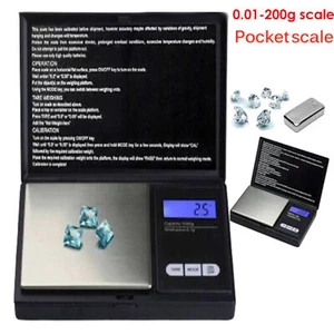 Bilance digitali 0,01 g 200 g grammi gioielli oro pesatura mini elettronica tascabile - Foto 1 di 9