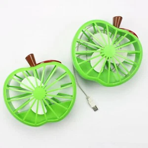 Set - 2x USB Ventilator - Apfel - grün - Bild 1 von 1