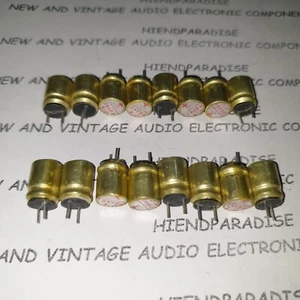 NUEVO DE LOTE ANTIGUO TAPAS DE AMPLIFICADOR DE TUBO DE ALTA GAMA FRAKO DORADAS 47uF 16V para audio! 16 piezas - Imagen 1 de 6
