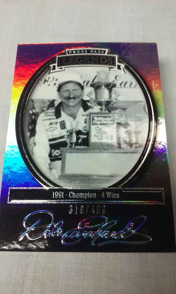 Dale Earnhardt Press Pass Legends 2007 #319/499 1991 Champion 4 Wins RARE NASCAR - Image 1 of 3