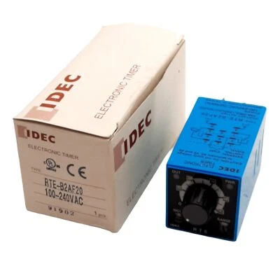 IDEC RTE-B2AF20 Electronic Timer, Blade Socket, 0.1sec-600hr, 240VAC 10A - Image 1 of 4