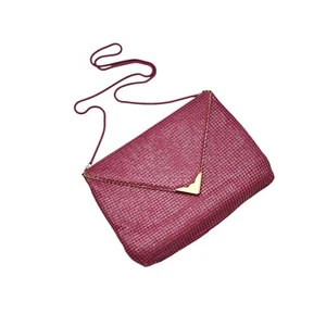 VTG Pelle Italia Designs of Italy Pink Mesh 10x7" Purse Funky Barbiecore - Picture 1 of 12