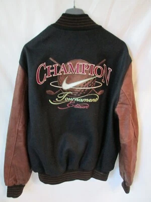 Винтажная черная университетская куртка 90-х NIKE Golf Champion Tournament Edition XL - Изображение 1 из 4