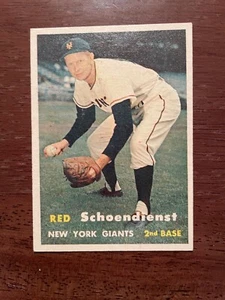 1957 TOPPS RED SCHODIENST #154 NY GIANTS HOF - Set Break - Ich bin der ursprüngliche Besitzer - Bild 1 von 4