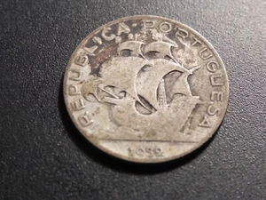1932 PORTUGAL SILVER 2-1/2 ESCUDOS KM# 580  BETTER DATE! MUST SEE!! a115 - Picture 1 of 2