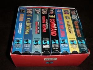 John Wayne Collection Box Set Larger Than Life 8 VHS Movies (5 sealed 3 open) - Imagen 1 de 11