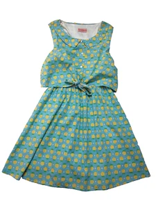 LINDO VESTIDO DE ALGODÓN ESTAMPADO PIÑA GINGHAM CON FALDA COMPLETA - Imagen 1 de 3