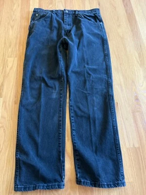 jeans preto vintage wrangler masculino 32x 27 - Imagem 1 de 2