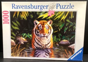 Ravensburger 1000pc Tiger Pool 2003 jigsaw puzzle - Picture 1 of 2