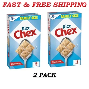 Rice Chex Gluten Free Breakfast Cereal, Made with Whole Grain, 18 oz , 2 PACK., - Picture 1 of 5