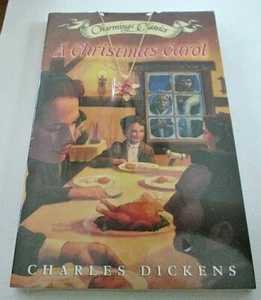 NEW A Christmas Carol Charles Dickens w/ Mistletoe Necklace Gift Ages 8-12 - Foto 1 di 2