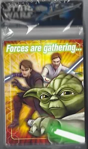 Star Wars HALLMARK 8 Partyeinladungen & 8 Dankesnotizen (2011) CLONE WARS - Bild 1 von 1