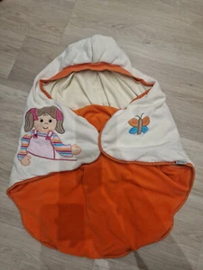 Einschlagdecke Sterntaler Mädchen Orange für z.B. Kindersitze (#7) - Bild 1 von 6