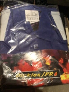 Dickies FR5060 Offshore FR Coverall Flame Retardant Hi Vis Overall Blue - Picture 1 of 3