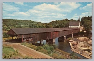 Postcard Ammonoosuc River Covered Bridge Bath New Hampshire Unposted - Picture 1 of 2