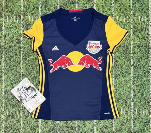 Red Bulls New York Adidas ClimaCool MLS Soccer Jersey Women L Cover