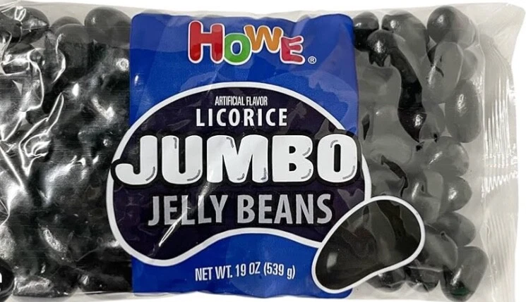 4 19oz packs Jumbo Black Licorice Jelly Beans - Image 1 of 1