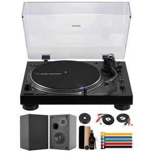 Audio-Technica AT-LP120XBTUSB Wireless Turntable (Black)+Speakers & More(Bundle) - Picture 1 of 6