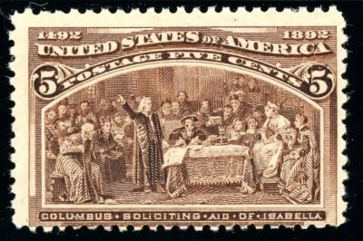 USAstamps Unused FVF US 1893 Columbian Expo Scott 234 OG MNH SCV $150 - Image 1 of 2