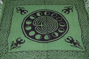Tela de altar diosa fase lunar 18"" x 18"" pagano, artículo de altar wiccano, bruja - Imagen 1 de 3