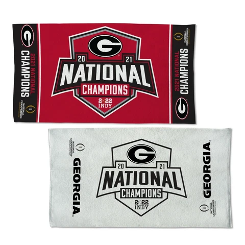 2022 National Champions Georgia Bulldogs 22x42 DS Locker Room Towel Indianapolis Cover