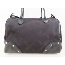 Auth Longchamp bag Women used M01  Logo All Over Pattern Canvas/Leather Mini Bos