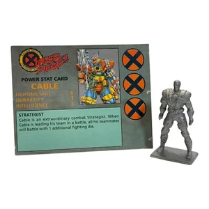 X-Men Under Siege Board Game Repl Part Figure CABLE with Stat Card Pressman 1994 - Picture 1 of 6