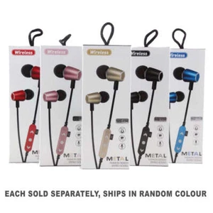 Metallic Wireless Magnetic Bluetooth Sports Headset with TF Card Slot Home Decor - Foto 1 di 1