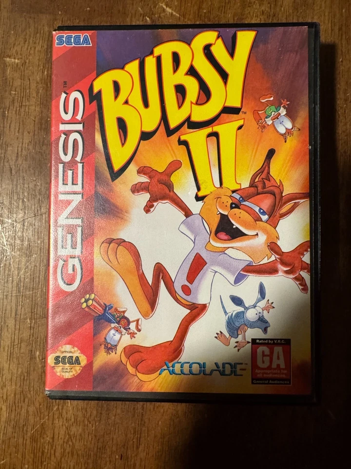 Bubsy II, 2 (Sega Genesis) Game CIB – Complete with Box, Manual & Registration! - Image 1 of 3