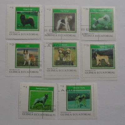 STAMPMART : GUINEA ECUATORIAL 1977 DOG FOX FAUNA 8v CTO USED STAMPS - Image 1 of 2