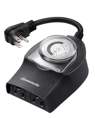DEWENWILS Outdoor Light Timer Outlet Switch Plug Electrical Outlets Waterproof - Image 1 of 4