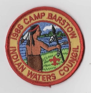 1986 Summer Camp Barstow Indian Waters Council RED Bdr - Picture 1 of 1