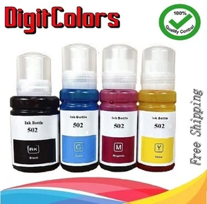 Bottiglie di ricarica inchiostro set di 4 colori 502 T502 ET-2700 ET-2750 ET-2760 ET-2850 - Foto 1 di 9