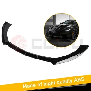 FITS MUSTANG Front Bumper Body Kit Spoiler Lip Black Glossy 3pcs - Picture 1 of 12