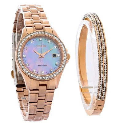 Reloj Citizen Eco Drive Silhouette Mujer Tono RG Acero Inoxidable EW1847-60Y Foto 1 de 3