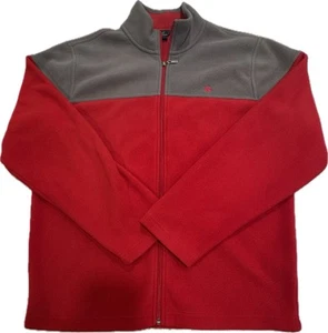 Brooks Brothers 346 rot & grau weich Fleece durchgehender Reißverschluss L/S Pullover Jacke-Herren XL - Bild 1 von 8
