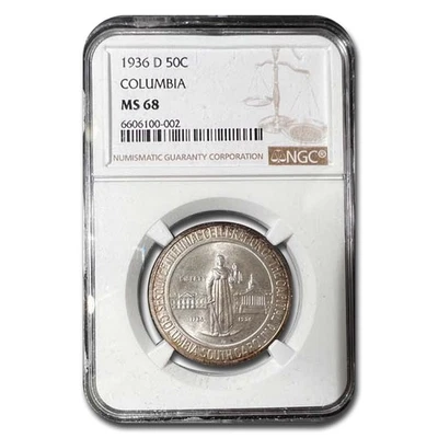 1936-D Columbia, SC Commemorative Half Dollar MS-68 NGC - Image 1 of 3