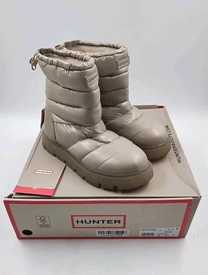 Hunter Maribel Botas Impermeables Puffer Media Pantorrilla - Talla 7M - Taupe (N2-B5) Foto 1 de 4